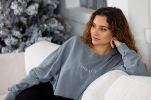 Sage Crop Sweatshirt - Amira Fit