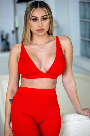 Boy Bye (Lounge wear) - Red - Amira Fit