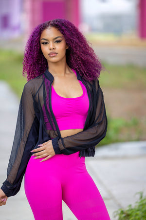 Warm Up Mesh Jacket - Amira Fit