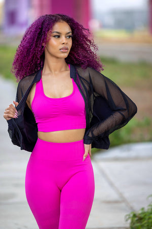 Warm Up Mesh Jacket - Amira Fit