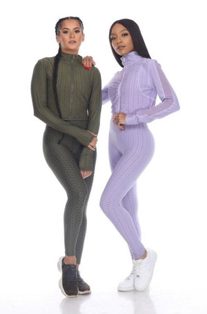 Honeycomb Jacket - Lavender - Amira Fit