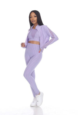 Honeycomb Jacket - Lavender - Amira Fit
