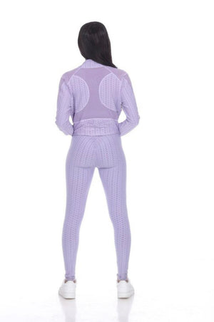 Honeycomb Jacket - Lavender - Amira Fit