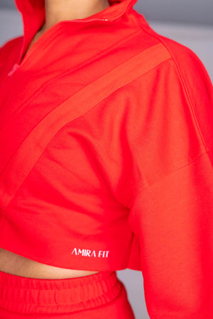 Cheeky Short Set - Red - Amira Fit