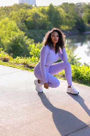 Honeycomb Jacket - Lavender - Amira Fit