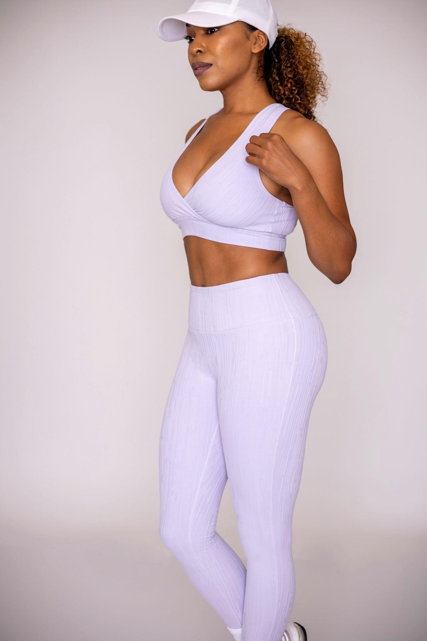 Purple Haze Cross Bra Legging Set - Amira Fit