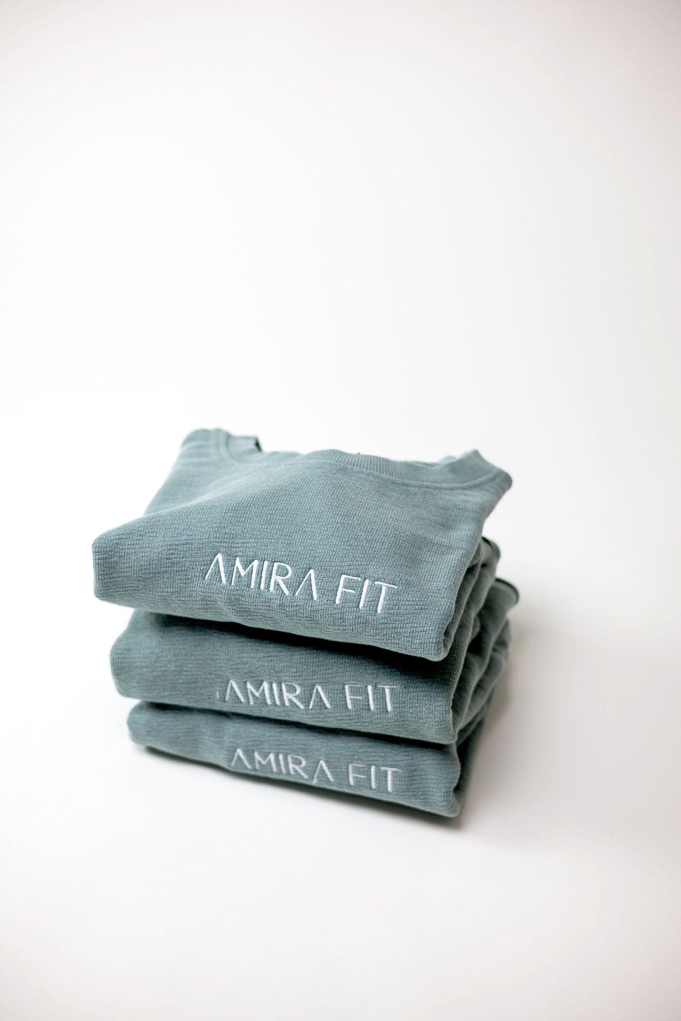 Sage Crop Sweatshirt - Amira Fit