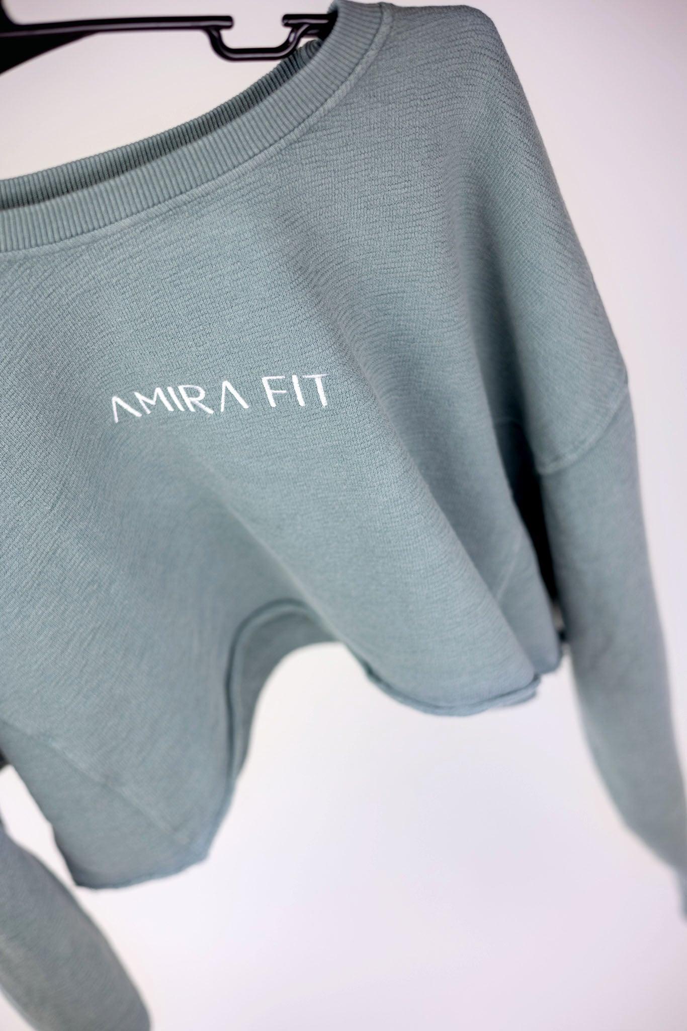 Sage Crop Sweatshirt - Amira Fit