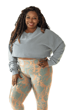 Sage Crop Sweatshirt - Amira Fit